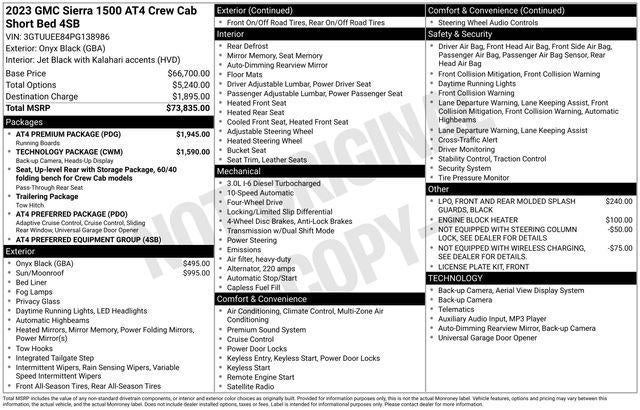 2023 GMC Sierra 1500 AT4
