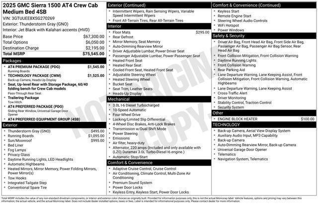 2025 GMC Sierra 1500 AT4