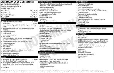2025 Mazda Mazda CX-30 2.5 S Preferred Package