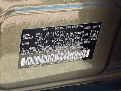 2019 Subaru Outback 2.5i Touring