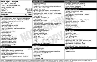 2016 Toyota Camry XLE