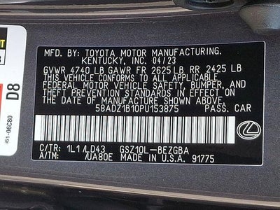 2023 Lexus ES 350 ES 350