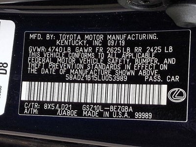 2020 Lexus ES 350 