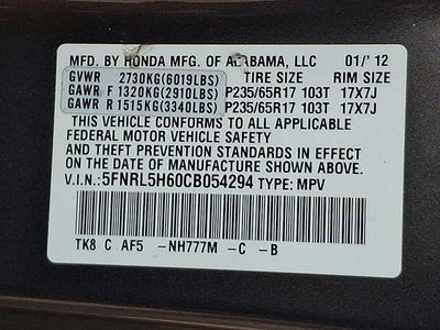 2012 Honda Odyssey EX-L