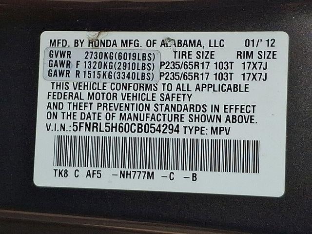2012 Honda Odyssey EX-L