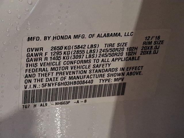 2017 Honda Pilot Elite