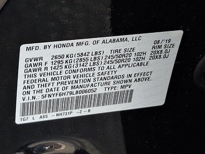 2020 Honda Pilot Black Edition