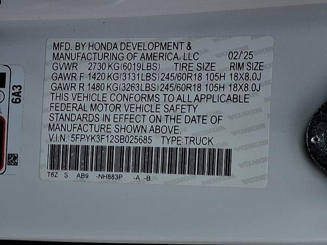 2025 Honda Ridgeline Sport