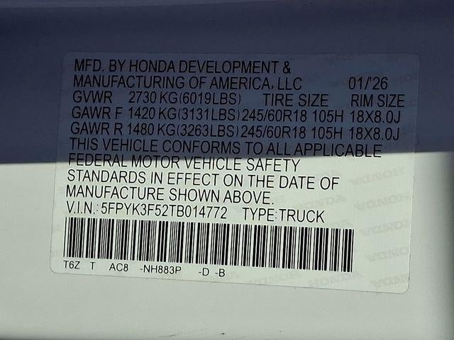 2026 Honda Ridgeline RTL