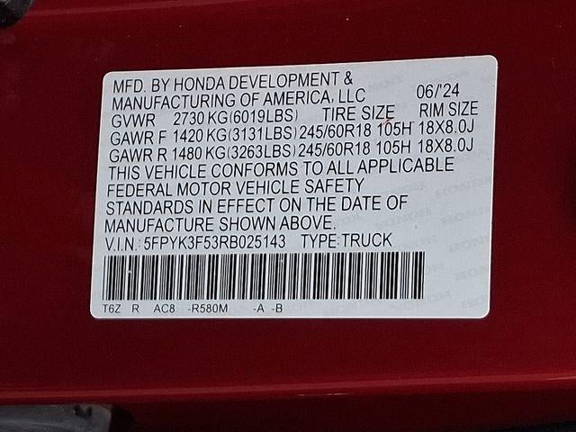 2024 Honda Ridgeline RTL