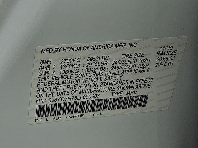 2020 Acura MDX Sport Hybrid Advance Package