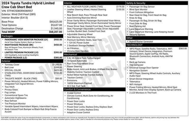 2024 Toyota Tundra Hybrid Limited 4WD