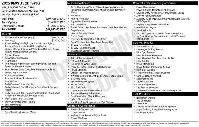 2025 BMW X3 30 xDrive