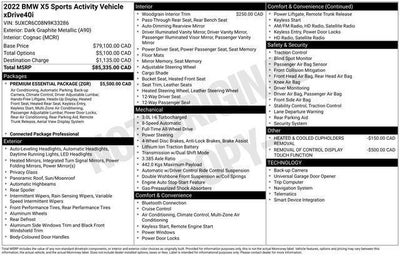 2022 BMW X5 xDrive40i