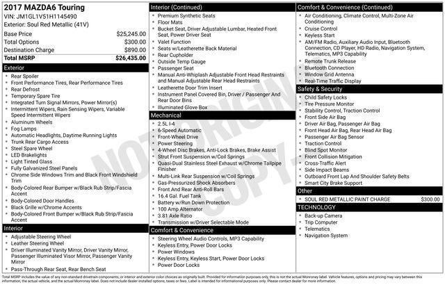 2017 Mazda Mazda6 Touring