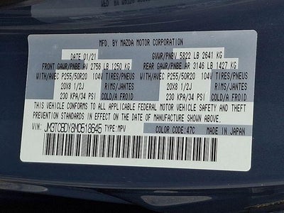 2021 Mazda Mazda CX-9 Carbon Edition
