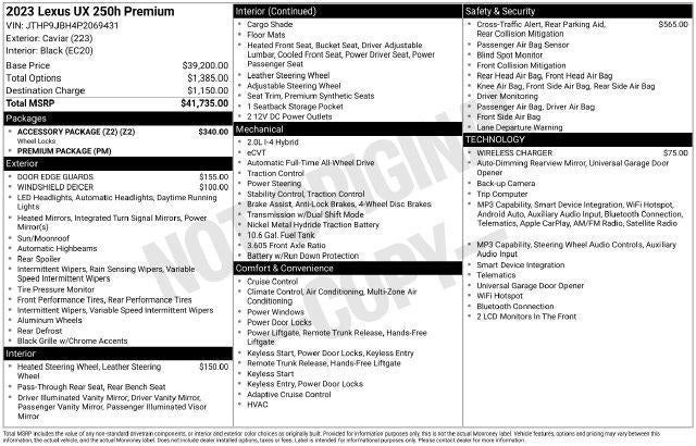 2023 Lexus UX 250h Premium