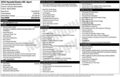 2025 Hyundai Elantra SEL Sport