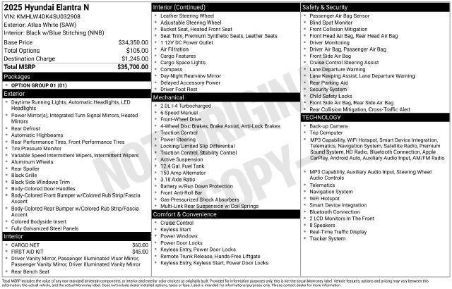 2025 Hyundai Elantra N Base