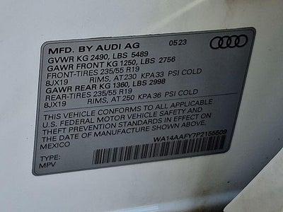 2023 Audi Q5 Sportback Premium 45 TFSI S line quattro S tronic