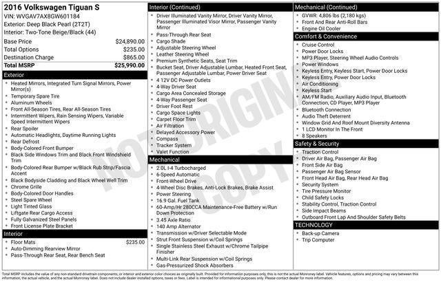2016 Volkswagen Tiguan S
