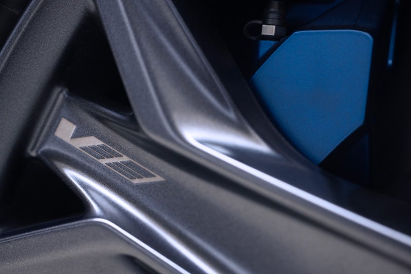 Close-up of the 2026 OPTIQ-V Brembo Performance Front Brakes | Ingersoll Cadillac of Danbury in Danbury CT