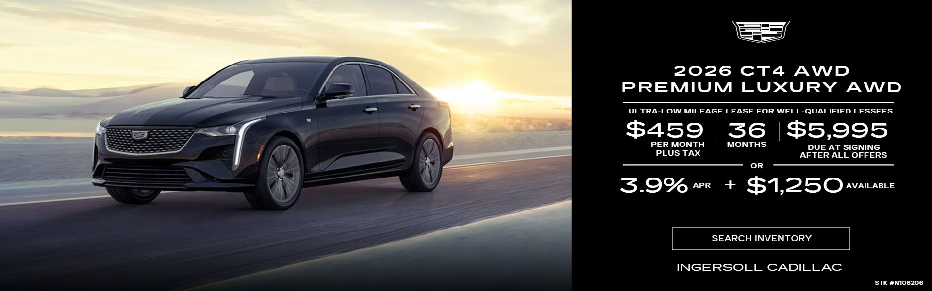 2026 CT4 AWD Premium Luxury AWD stk #N106206