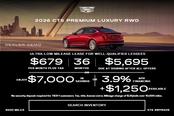  2026 Cadillac CT5 Premium Luxury RWD Stk #N115528 Manager D