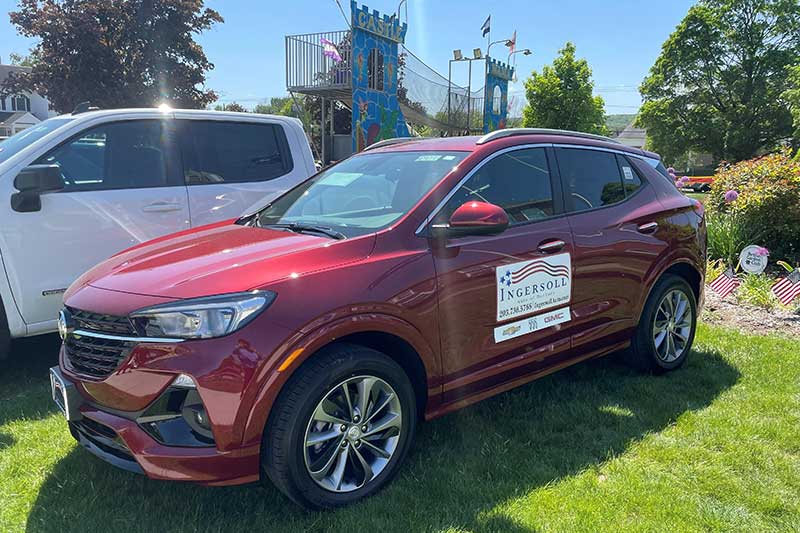 A red Buick at the St. Mary's Carnival